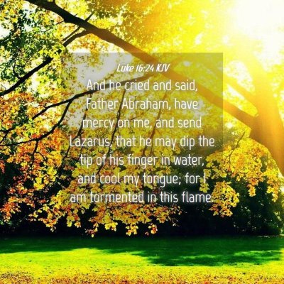 Picture 04 - Luke 16:24 KJV - And he cried and said, Father Abraham, have mercy - Bible Verse Picture
