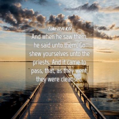 Picture 04 - Luke 17:14 KJV - And when he saw them, he said unto them, Go shew - Bible Verse Picture