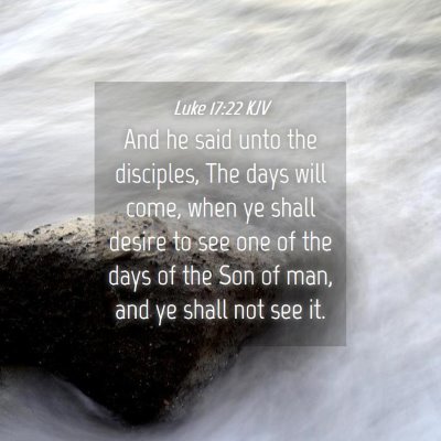 Picture 04 - Luke 17:22 KJV - And he said unto the disciples, The days will - Bible Verse Picture