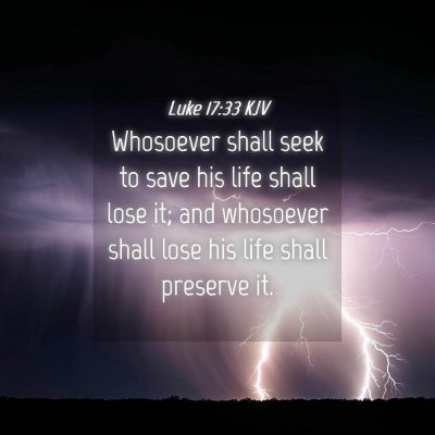 Picture 04 - Luke 17:33 KJV - Whosoever shall seek to save his life shall lose - Bible Verse Picture