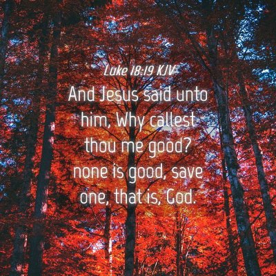Picture 04 - Luke 18:19 KJV - And Jesus said unto him, Why callest thou me - Bible Verse Picture