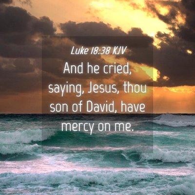 Picture 04 - Luke 18:38 KJV - And he cried, saying, Jesus, thou son of David, - Bible Verse Picture