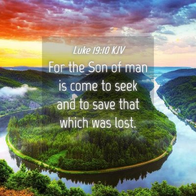 Picture 04 - Luke 19:10 KJV - For the Son of man is come to seek and to save - Bible Verse Picture