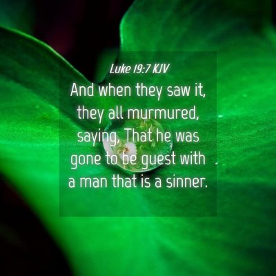 Picture 04 - Luke 19:7 KJV - And when they saw it, they all murmured, saying, - Bible Verse Picture