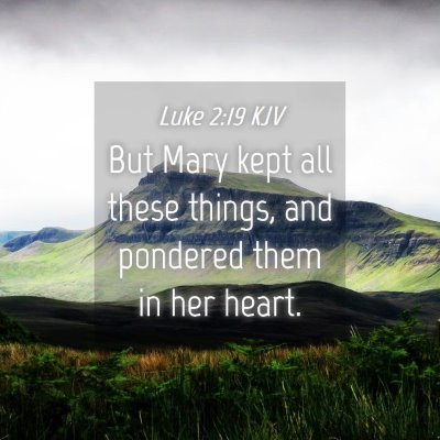 Picture 04 - Luke 2:19 KJV - But Mary kept all these things, and pondered them - Bible Verse Picture