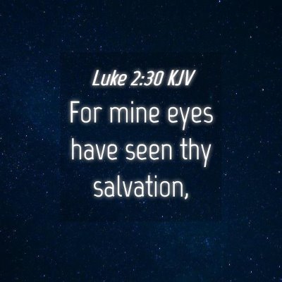 Picture 04 - Luke 2:30 KJV - For mine eyes have seen thy - Bible Verse Picture