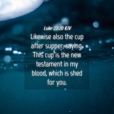 Picture 04 - Luke 22:20 KJV - Likewise also the cup after supper, saying, This - Bible Verse Picture