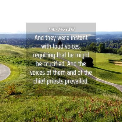 Picture 04 - Luke 23:23 KJV - And they were instant with loud voices, requiring - Bible Verse Picture