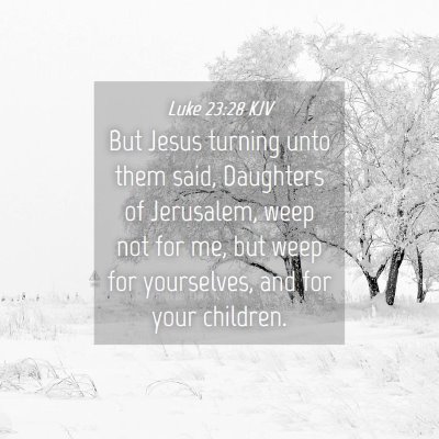 Picture 04 - Luke 23:28 KJV - But Jesus turning unto them said, Daughters of - Bible Verse Picture