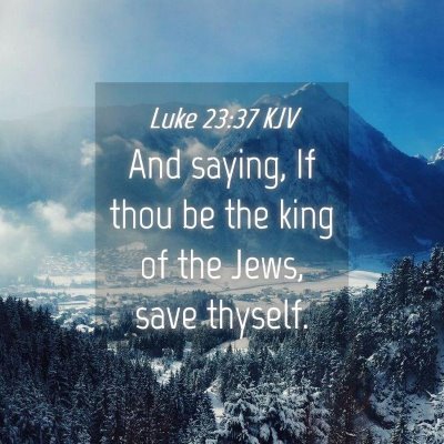 Picture 04 - Luke 23:37 KJV - And saying, If thou be the king of the Jews, save - Bible Verse Picture