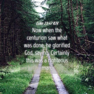 Picture 04 - Luke 23:47 KJV - Now when the centurion saw what was done, he - Bible Verse Picture