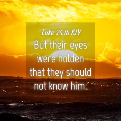 Picture 04 - Luke 24:16 KJV - But their eyes were holden that they should not - Bible Verse Picture