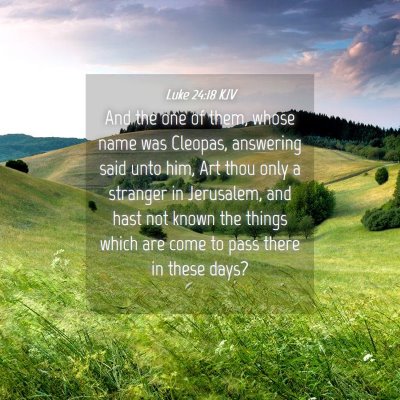 Picture 04 - Luke 24:18 KJV - And the one of them, whose name was Cleopas, - Bible Verse Picture
