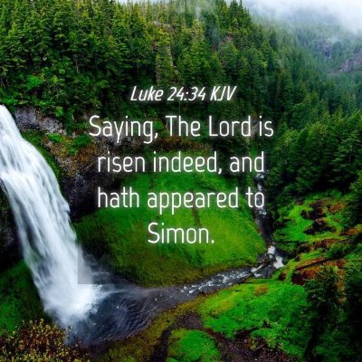 Picture 04 - Luke 24:34 KJV - Saying, The Lord is risen indeed, and hath - Bible Verse Picture