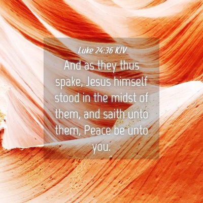 Picture 04 - Luke 24:36 KJV - And as they thus spake, Jesus himself stood in - Bible Verse Picture