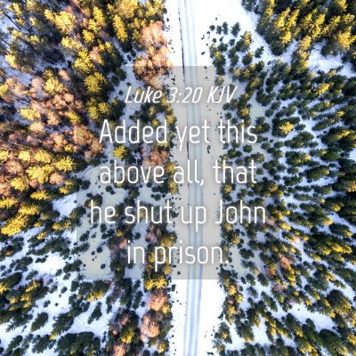 Picture 04 - Luke 3:20 KJV - Added yet this above all, that he shut up John in - Bible Verse Picture