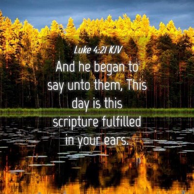 Picture 04 - Luke 4:21 KJV - And he began to say unto them, This day is this - Bible Verse Picture