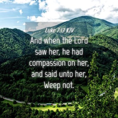 Picture 04 - Luke 7:13 KJV - And when the Lord saw her, he had compassion on - Bible Verse Picture