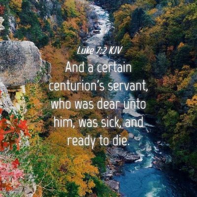 Picture 04 - Luke 7:2 KJV - And a certain centurion's servant, who was dear - Bible Verse Picture