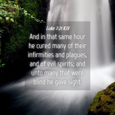 Picture 04 - Luke 7:21 KJV - And in that same hour he cured many of their - Bible Verse Picture