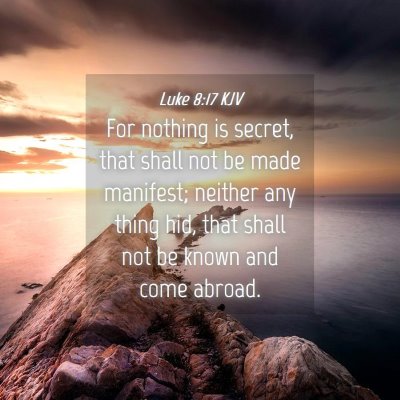 Picture 04 - Luke 8:17 KJV - For nothing is secret, that shall not be made - Bible Verse Picture