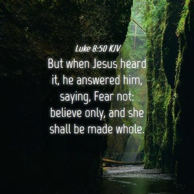 Picture 04 - Luke 8:50 KJV - But when Jesus heard it, he answered him, saying, - Bible Verse Picture
