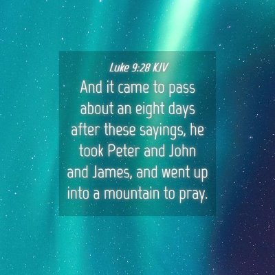 Picture 04 - Luke 9:28 KJV - And it came to pass about an eight days after - Bible Verse Picture