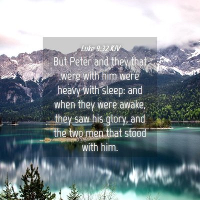 Picture 04 - Luke 9:32 KJV - But Peter and they that were with him were heavy - Bible Verse Picture