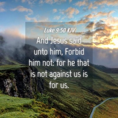 Picture 04 - Luke 9:50 KJV - And Jesus said unto him, Forbid him not: for he - Bible Verse Picture