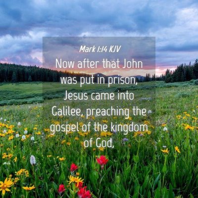 Picture 04 - Mark 1:14 KJV - Now after that John was put in prison, Jesus came - Bible Verse Picture