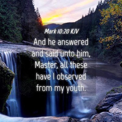 Picture 04 - Mark 10:20 KJV - And he answered and said unto him, Master, all - Bible Verse Picture