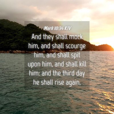 Picture 04 - Mark 10:34 KJV - And they shall mock him, and shall scourge him, - Bible Verse Picture