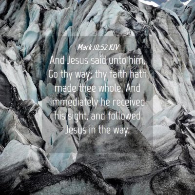 Picture 04 - Mark 10:52 KJV - And Jesus said unto him, Go thy way; thy faith - Bible Verse Picture