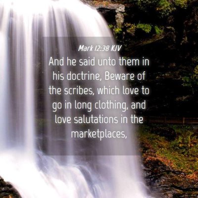Picture 04 - Mark 12:38 KJV - And he said unto them in his doctrine, Beware of - Bible Verse Picture