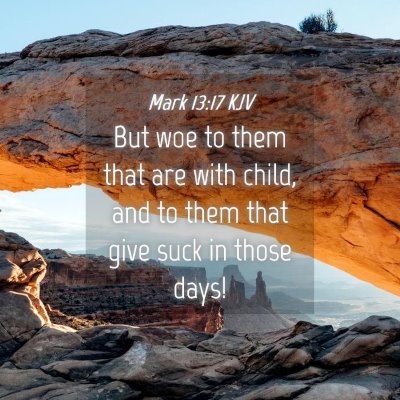 Picture 04 - Mark 13:17 KJV - But woe to them that are with child, and to them - Bible Verse Picture