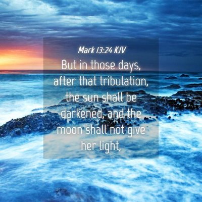 Picture 04 - Mark 13:24 KJV - But in those days, after that tribulation, the - Bible Verse Picture