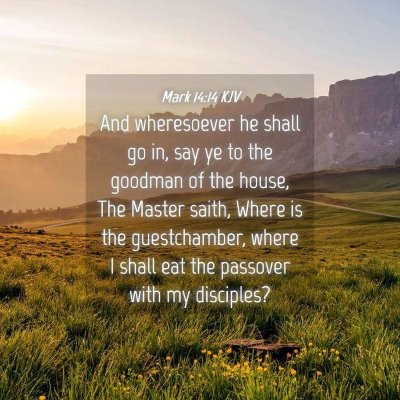 Picture 04 - Mark 14:14 KJV - And wheresoever he shall go in, say ye to the - Bible Verse Picture