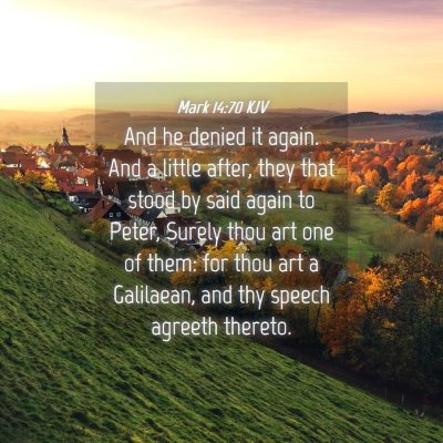 Picture 04 - Mark 14:70 KJV - And he denied it again. And a little after, they - Bible Verse Picture
