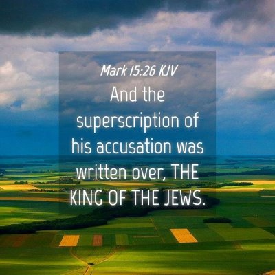 Picture 04 - Mark 15:26 KJV - And the superscription of his accusation was - Bible Verse Picture