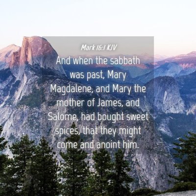 Picture 04 - Mark 16:1 KJV - And when the sabbath was past, Mary Magdalene, - Bible Verse Picture