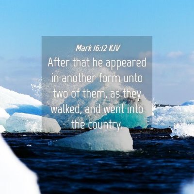 Picture 04 - Mark 16:12 KJV - After that he appeared in another form unto two - Bible Verse Picture