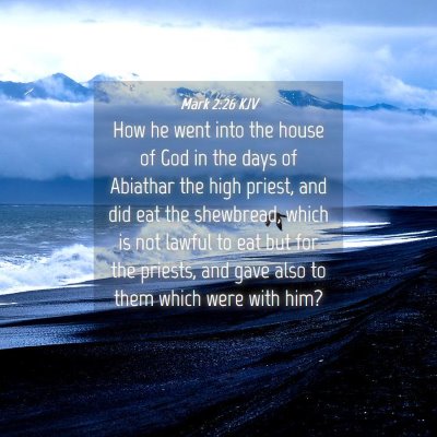 Picture 04 - Mark 2:26 KJV - How he went into the house of God in the days of - Bible Verse Picture