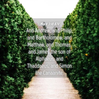 Picture 04 - Mark 3:18 KJV - And Andrew, and Philip, and Bartholomew, and - Bible Verse Picture