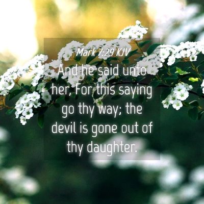 Picture 04 - Mark 7:29 KJV - And he said unto her, For this saying go thy way; - Bible Verse Picture