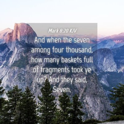 Picture 04 - Mark 8:20 KJV - And when the seven among four thousand, how many - Bible Verse Picture