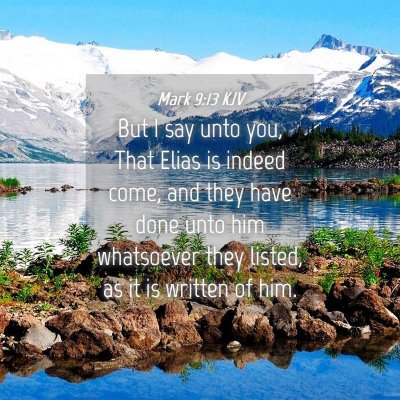Picture 04 - Mark 9:13 KJV - But I say unto you, That Elias is indeed come, - Bible Verse Picture