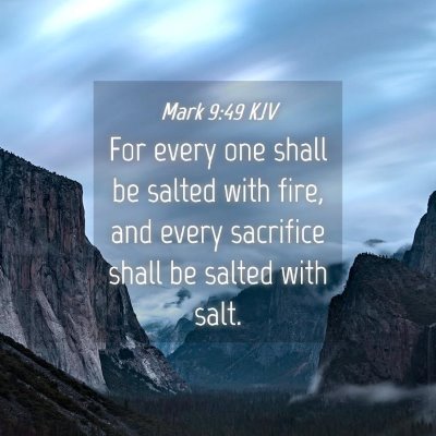 Picture 04 - Mark 9:49 KJV - For every one shall be salted with fire, and - Bible Verse Picture