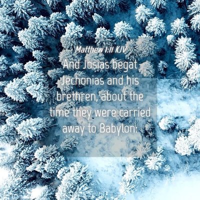 Picture 04 - Matthew 1:11 KJV - And Josias begat Jechonias and his brethren, - Bible Verse Picture