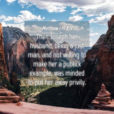 Picture 04 - Matthew 1:19 KJV - Then Joseph her husband, being a just man, and - Bible Verse Picture