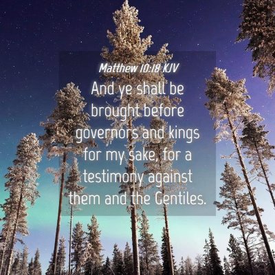 Picture 04 - Matthew 10:18 KJV - And ye shall be brought before governors and - Bible Verse Picture